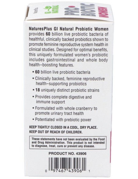 Naturesplus Gi Natural Probiotic Mujer 30Caps