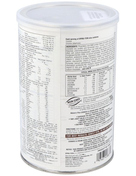 Nature'S Plus Spiru Tein Cookies%26Cream 525G