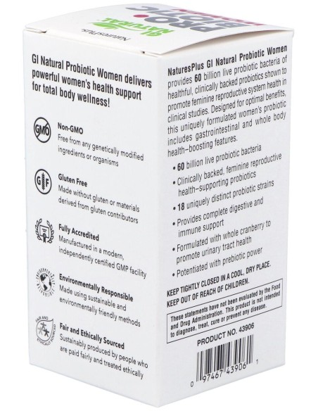 Naturesplus Gi Natural Probiotic Mujer 30Caps