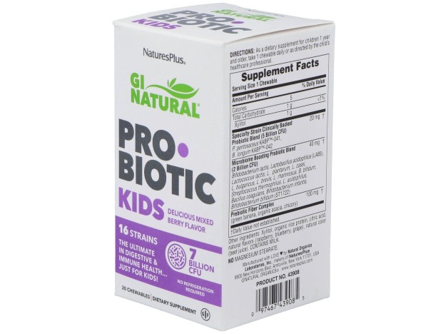 Nature'S Plusgi Natural Pro Biotic Niños 30Comp