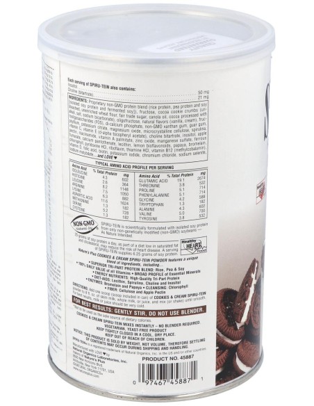 Nature'S Plus Spiru Tein Cookies%26Cream 525G