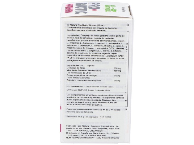 Naturesplus Gi Natural Probiotic Mujer 30Caps