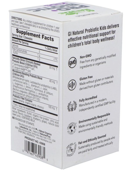 Nature'S Plusgi Natural Pro Biotic Niños 30Comp