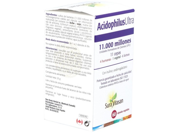 Sura Vitasan Acidophilus Ultra 60 Cápsulas