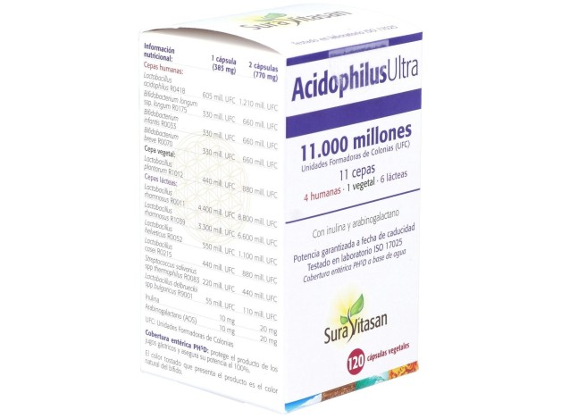 Sura Vitasan Acidophilus Ultra 120 Cápsulas