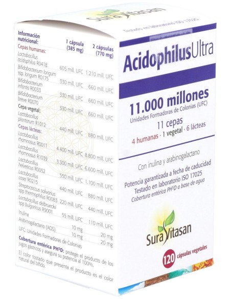 Sura Vitasan Acidophilus Ultra 120 Cápsulas
