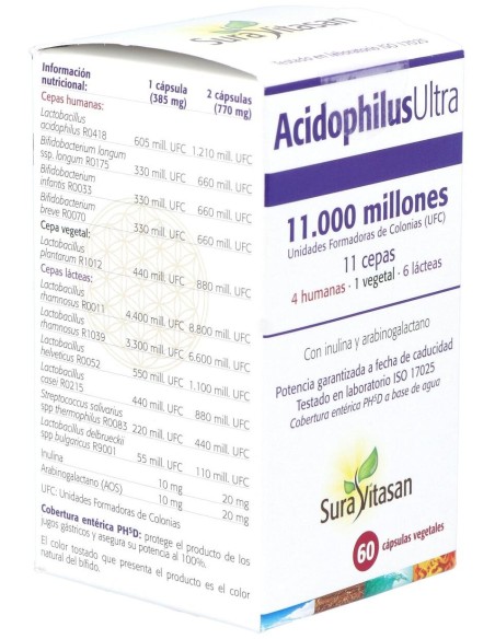 Sura Vitasan Acidophilus Ultra 60 Cápsulas