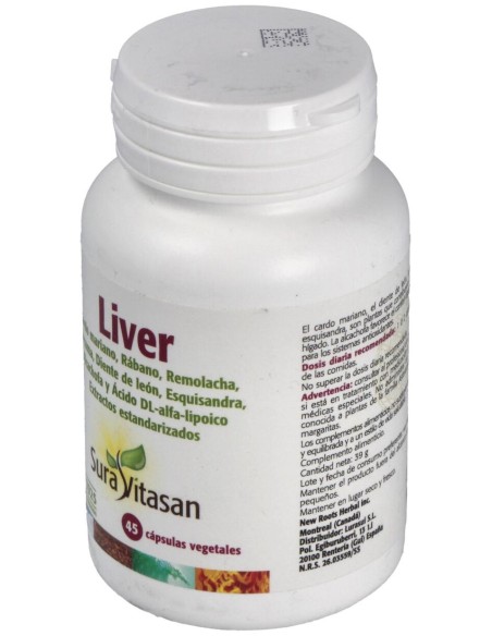 Sura Vitasan Liver 45 Cápsulas