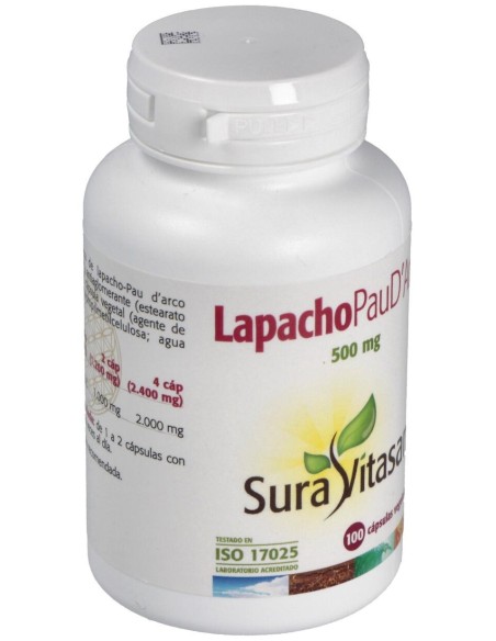 Sura Vitasan Lapacho Pau D'Arco 500Mg 100 Cápsulas