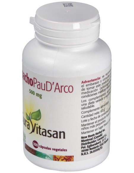 Sura Vitasan Lapacho Pau D'Arco 500Mg 100 Cápsulas