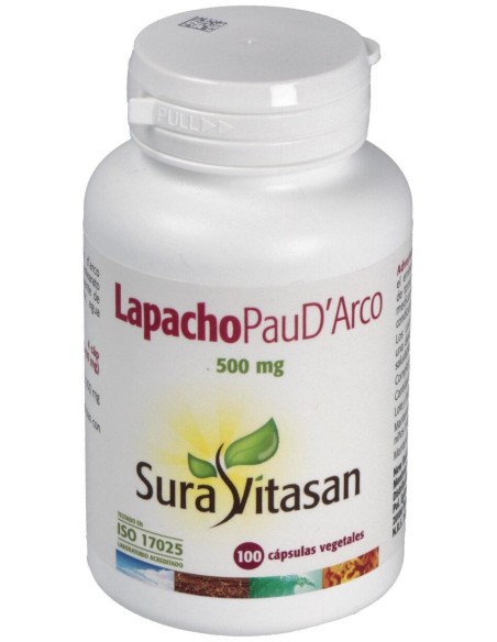 Sura Vitasan Lapacho Pau D'Arco 500Mg 100 Cápsulas