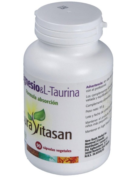 Sura Vitasan Magnesio %26 L-Taurina 90 Cápsulas