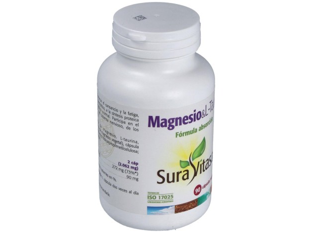 Sura Vitasan Magnesio %26 L-Taurina 90 Cápsulas