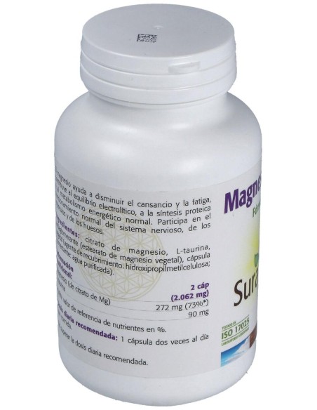 Sura Vitasan Magnesio %26 L-Taurina 90 Cápsulas