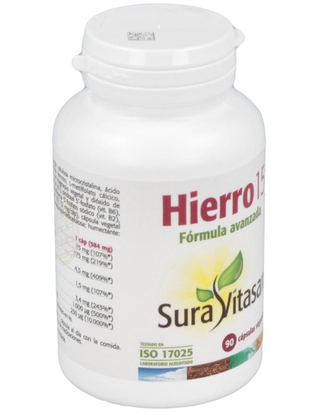 Sura Vitasan Hierro 15 90Caps
