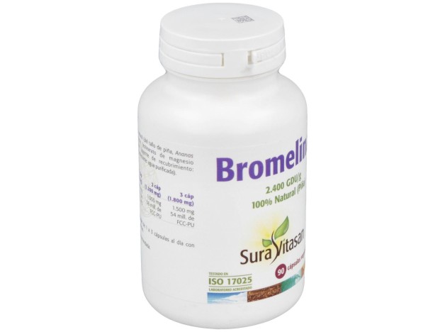 Sura Vitasan Bromelina 2.400 500 Mg. 90 Cápsulas
