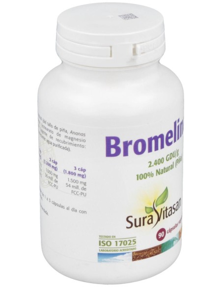 Sura Vitasan Bromelina 2.400 500 Mg. 90 Cápsulas