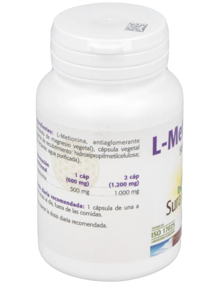 Sura Vitasan L-Metionina 500Mg 50Caps