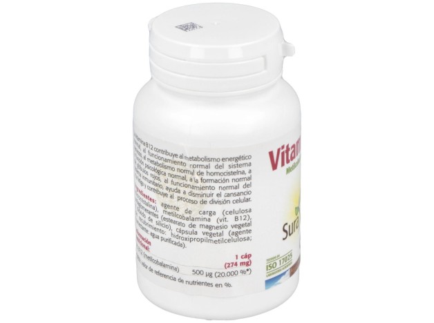 Vitamina B12 (Metilcobalamina) 500Mcg. 100Cap.