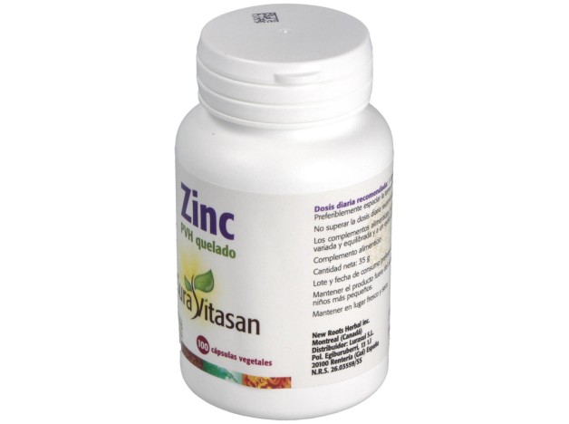 Zinc Pvh Quelado 25Mg. 100Comp.
