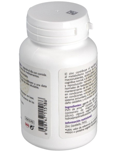 Zinc Pvh Quelado 25Mg. 100Comp.