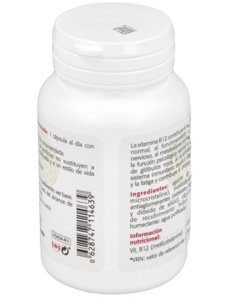 Vitamina B12 (Metilcobalamina) 500Mcg. 100Cap.
