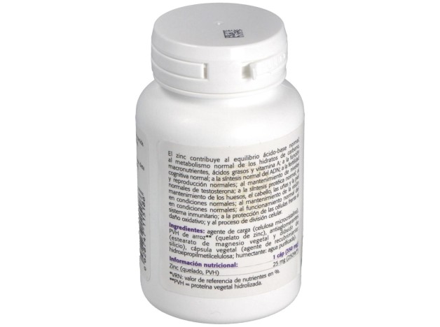Zinc Pvh Quelado 25Mg. 100Comp.