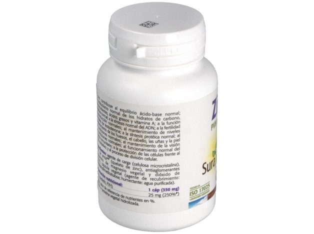 Zinc Pvh Quelado 25Mg. 100Comp.