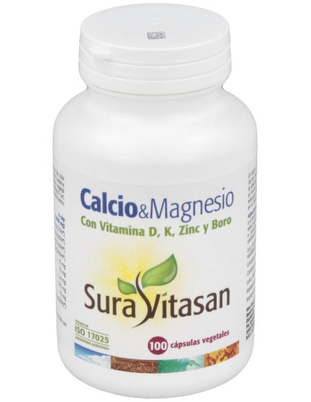Sura Vitasan Calcio %26 Magnesio + D + K + Zinc + Boro 100Cáps
