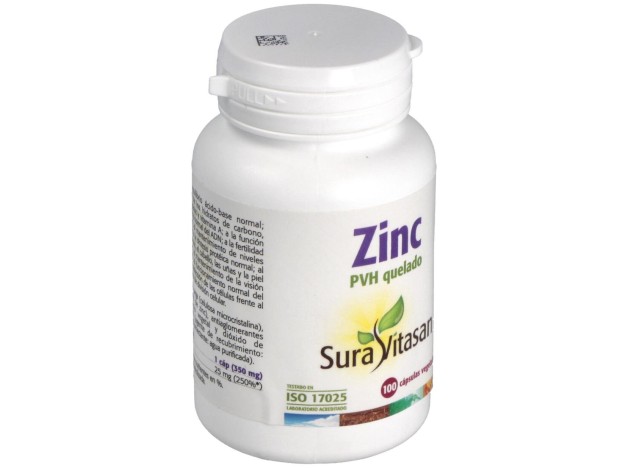 Zinc Pvh Quelado 25Mg. 100Comp.