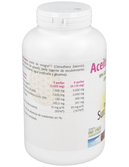 Sura Vitasan Aceite De Onagra 500Mg 540 Perlas