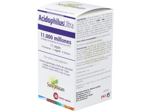 Sura Vitasan Acidophilus Ultra 30 Cápsulas