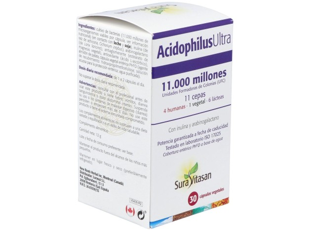 Sura Vitasan Acidophilus Ultra 30 Cápsulas