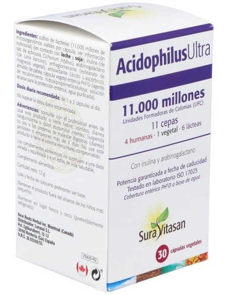Sura Vitasan Acidophilus Ultra 30 Cápsulas