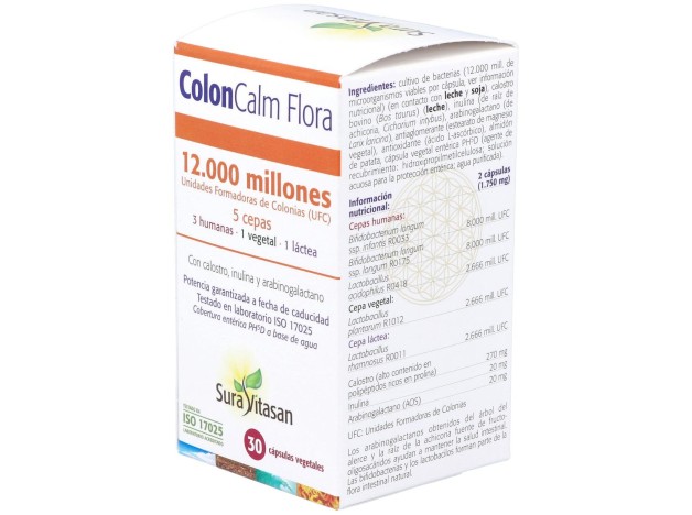 Sura Vitasan Colon-Calm Flora 30 Cápsulas