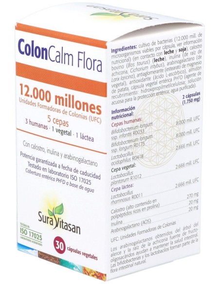 Sura Vitasan Colon-Calm Flora 30 Cápsulas