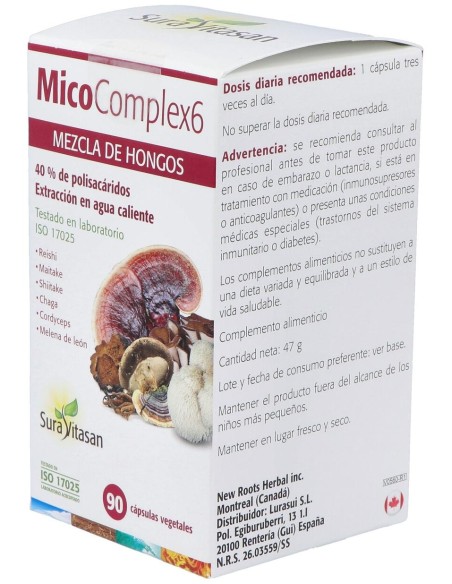 Sura Vitasan Mico Complex 6 90 Cápsulas