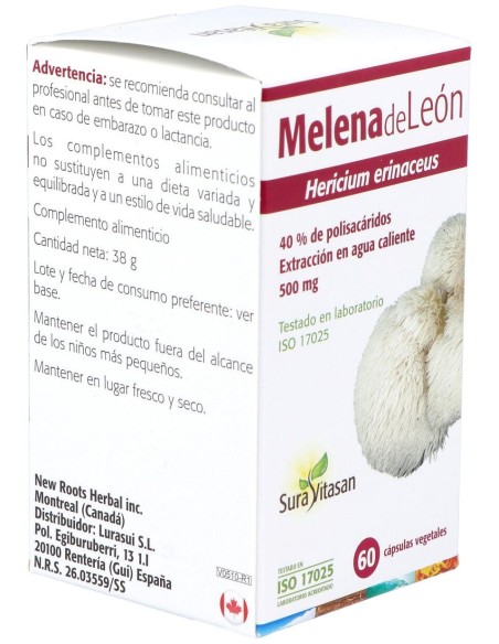 Sura Vitasan Melena De León 60 Cápsulas