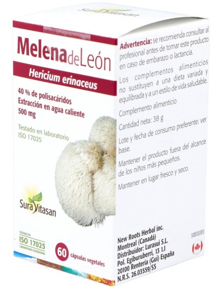 Sura Vitasan Melena De León 60 Cápsulas