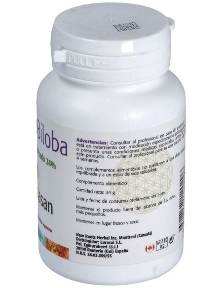 Ginkgo Biloba Estandarizado Al 24% 60Cap.