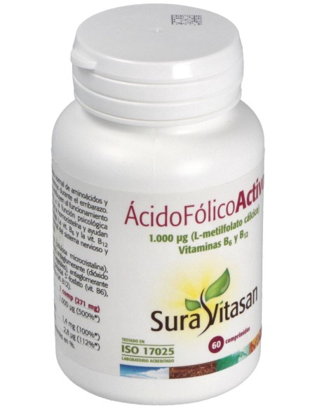 Sura Vitasan Ácido Fólico Activo 60Caps