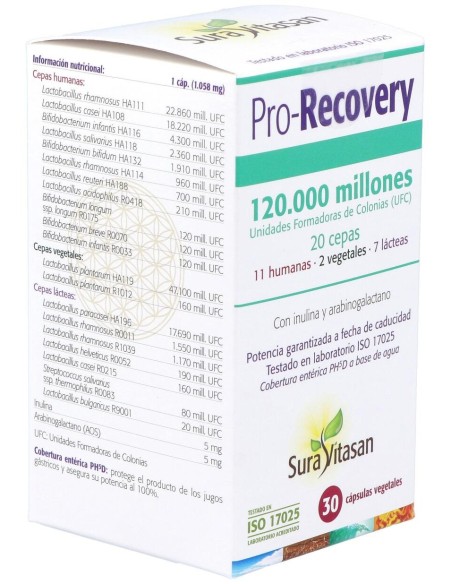Sura Vitasan Pro-Recovery Vegetales 30Caps