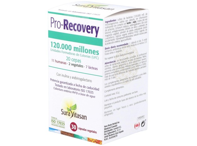Sura Vitasan Pro-Recovery Vegetales 30Caps