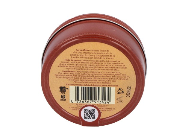 Sol De Ibiza Crema Solar Spf30 100Gr. Bio
