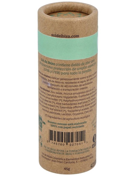 Sol De Ibiza Stick Solar Spf30 45Gr.