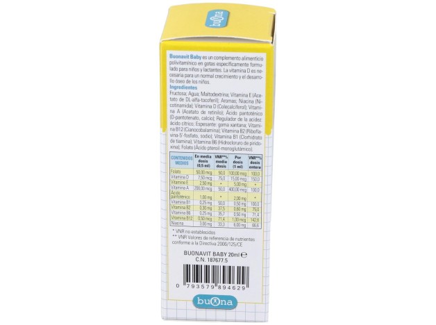 Buonavit Baby Polivitaminico Gotas 20Ml.