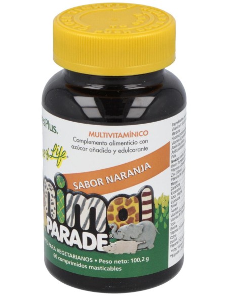 Animal Parade Multiv. Naranja 60Comp. Masticable