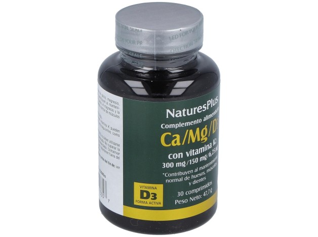 Natures Plus Ca/Mg/D3+K2 30 Comprimidos