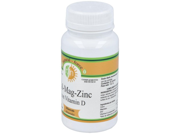 Natural Force Calcium Magnesium Zinc Vitamina D...