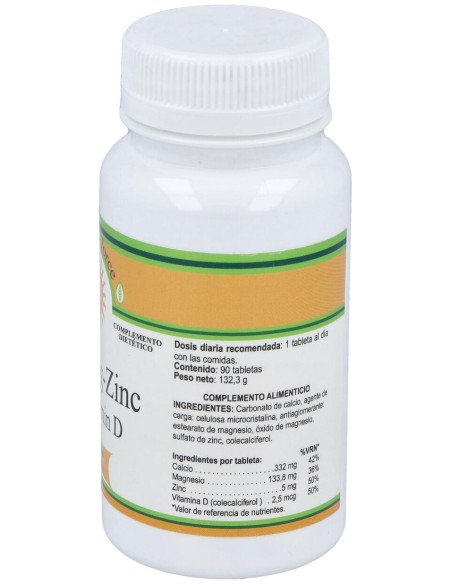 Natural Force Calcium Magnesium Zinc Vitamina D 90Caps